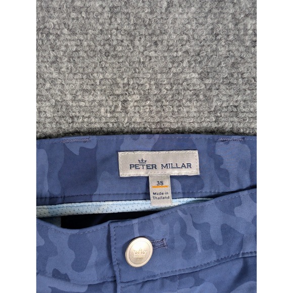 Peter Millar Shackleford Hybrid Golf Shorts Mens 38 Navy Blue Camo 10" - Picture 2 of 8